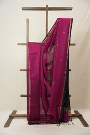 Magenta Maheshwari Saree - SRMMS957