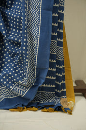Blue HBP Cotton Saree - SRBCS3569