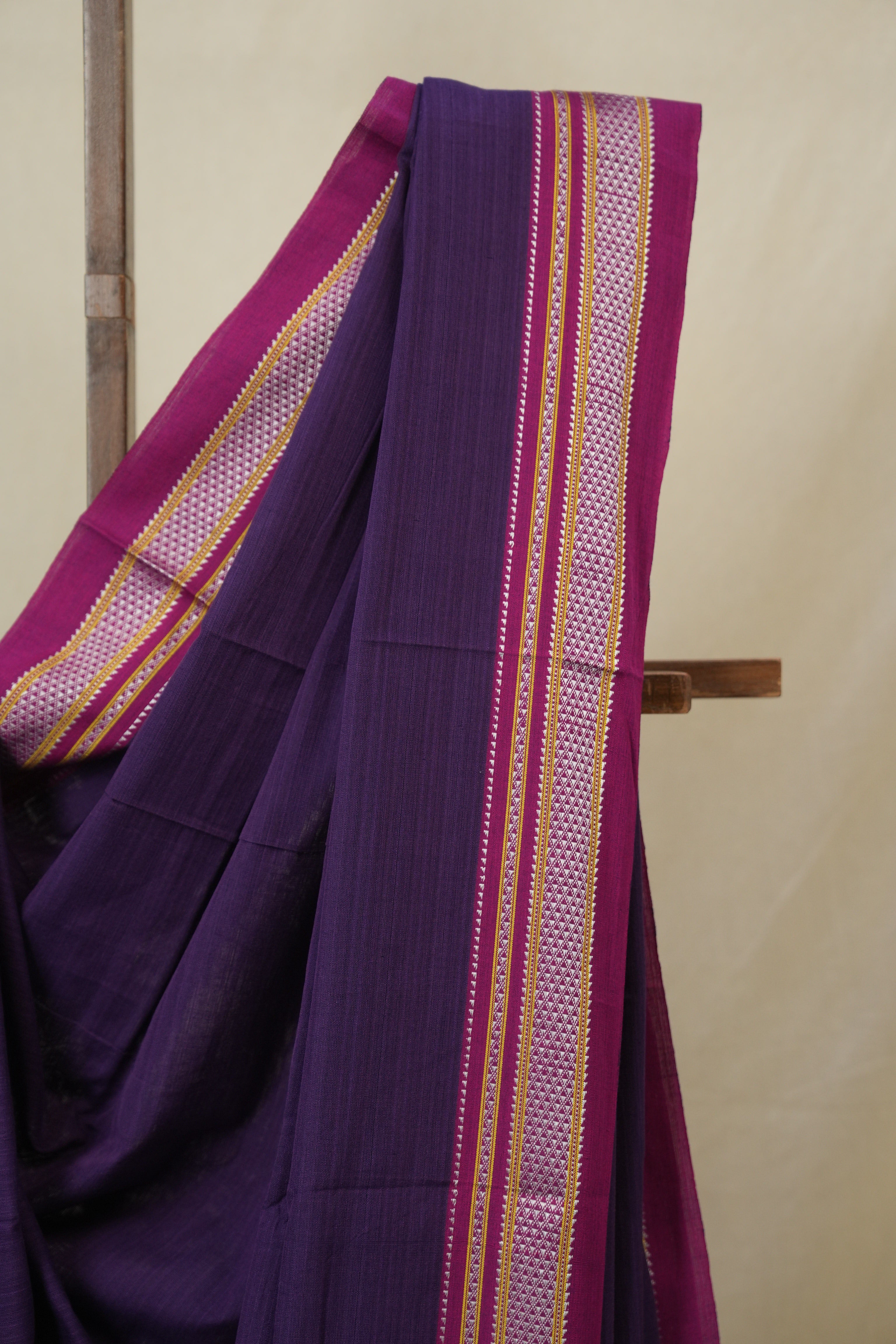 Purple Cotton IIkal Saree - SRPCIS891