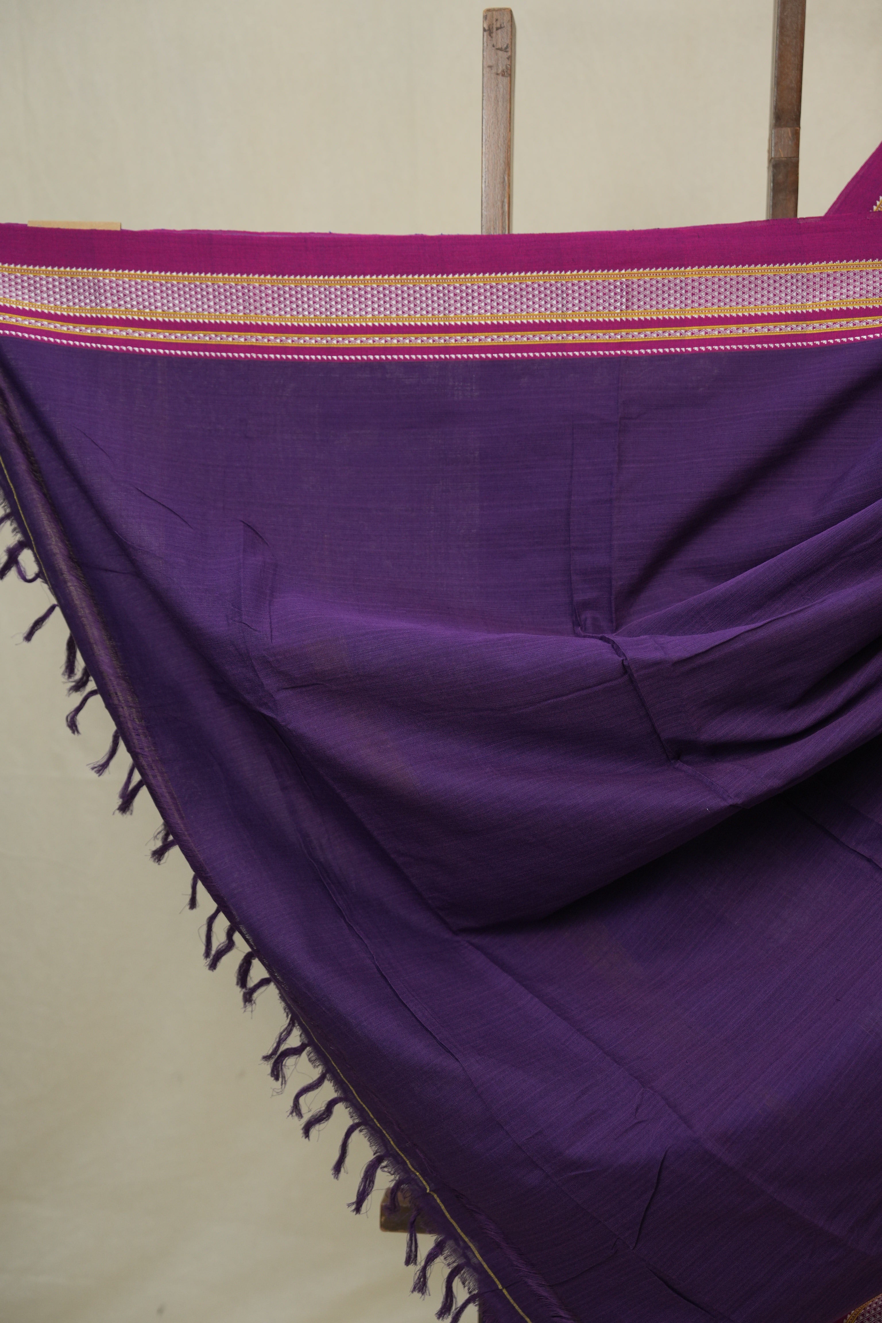 Purple Cotton IIkal Saree - SRPCIS891