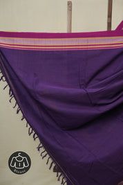 Purple Cotton IIkal Saree - SRPCIS891