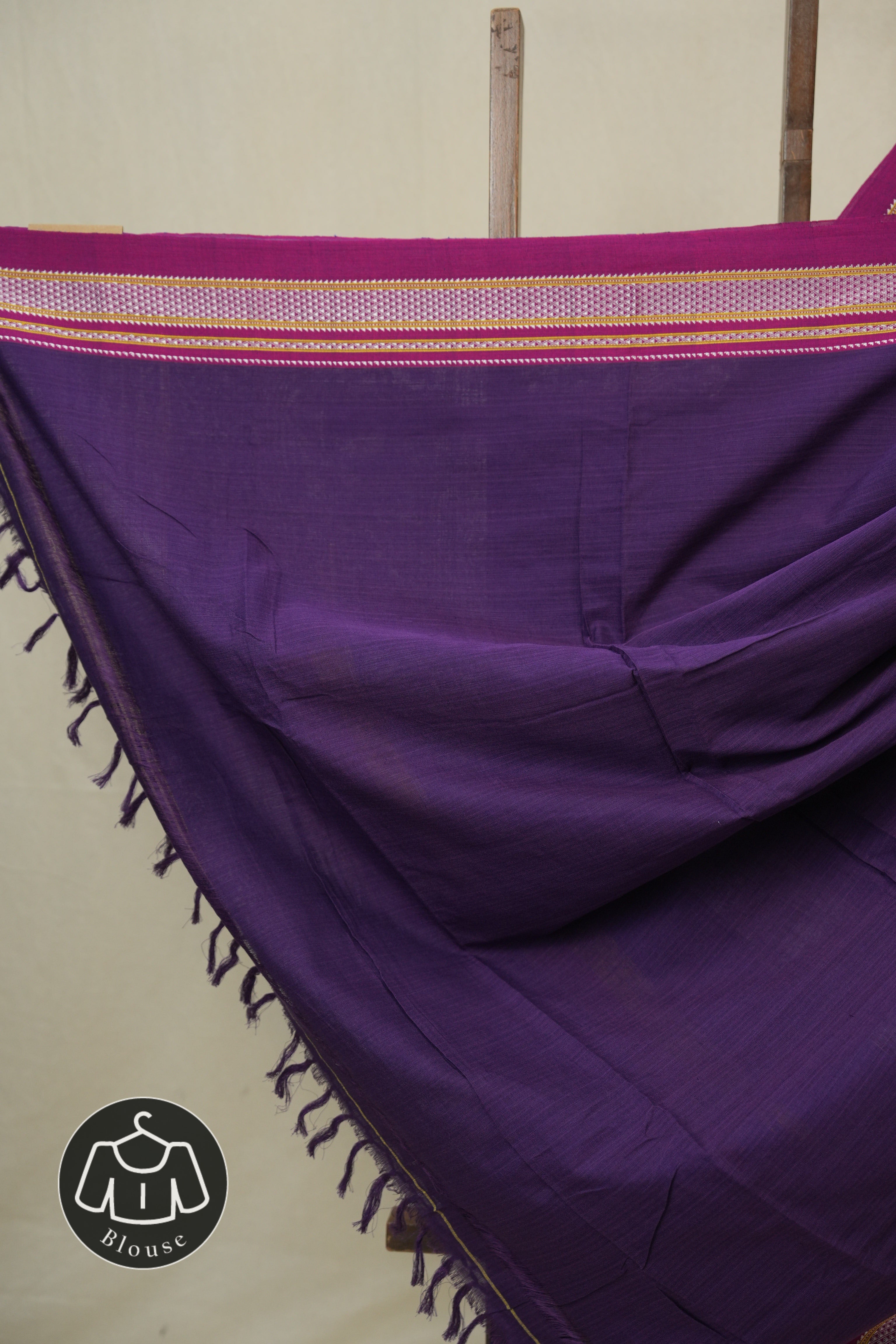 Purple Cotton IIkal Saree - SRPCIS891
