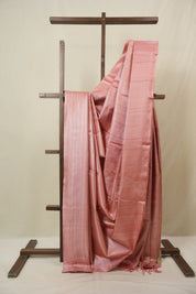 Peach Tussar Silk Saree - SRPTSS1835