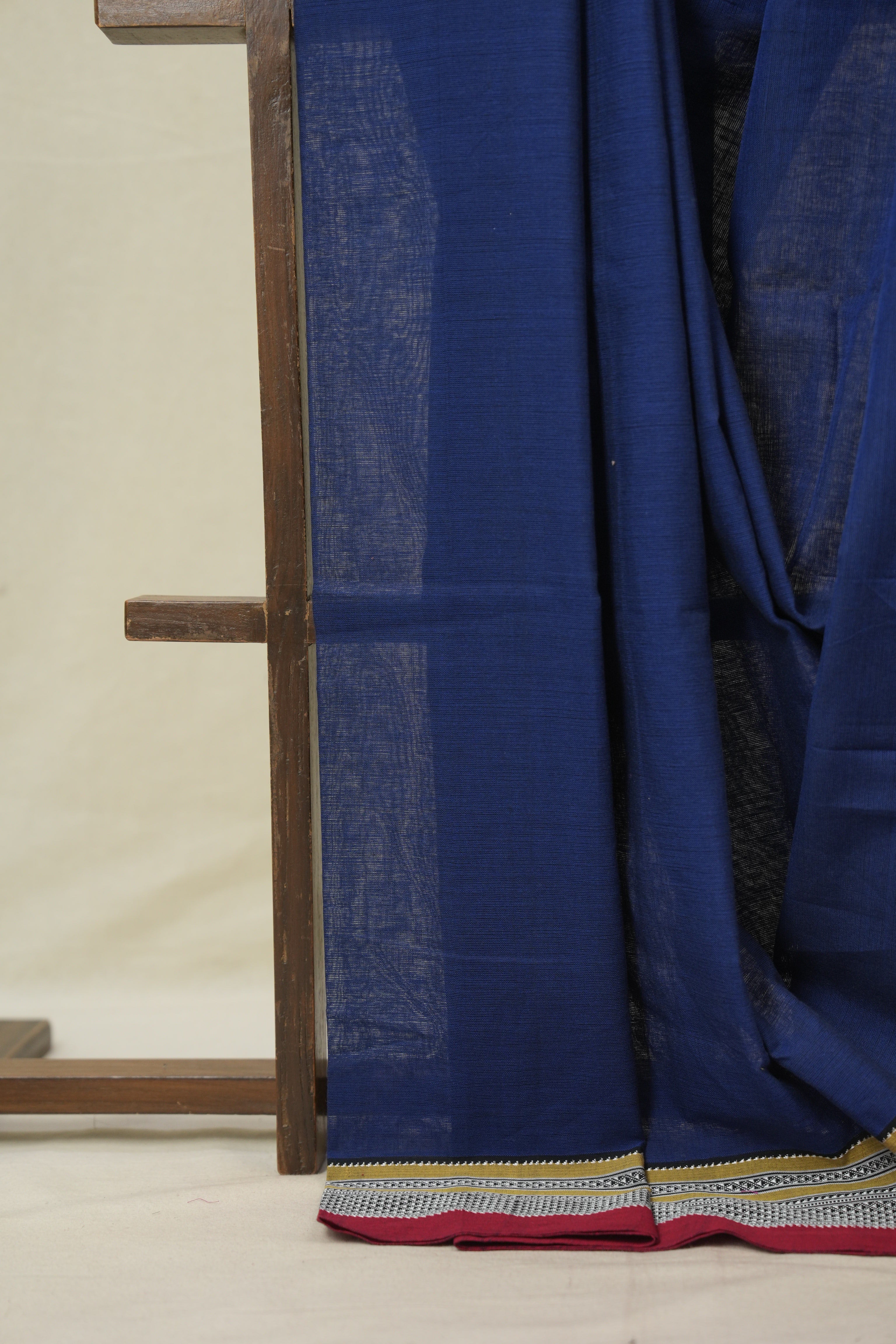 Navy Blue Pink Cotton IIkal Saree - SRNBCIS890