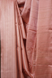 Peach Tussar Silk Saree - SRPTSS1835