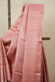 Peach Tussar Silk Saree - SRPTSS1835