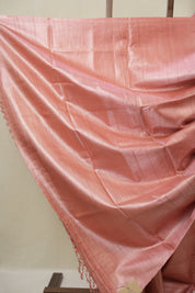 Peach Tussar Silk Saree - SRPTSS1835