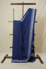 Navy Blue Pink Cotton Ilkal Saree - SRNBCIS889
