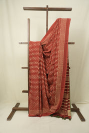 Red HBP Cotton Saree - SRRCS3567