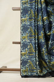 Blue HBP Modal Silk Saree - SRBMSS460