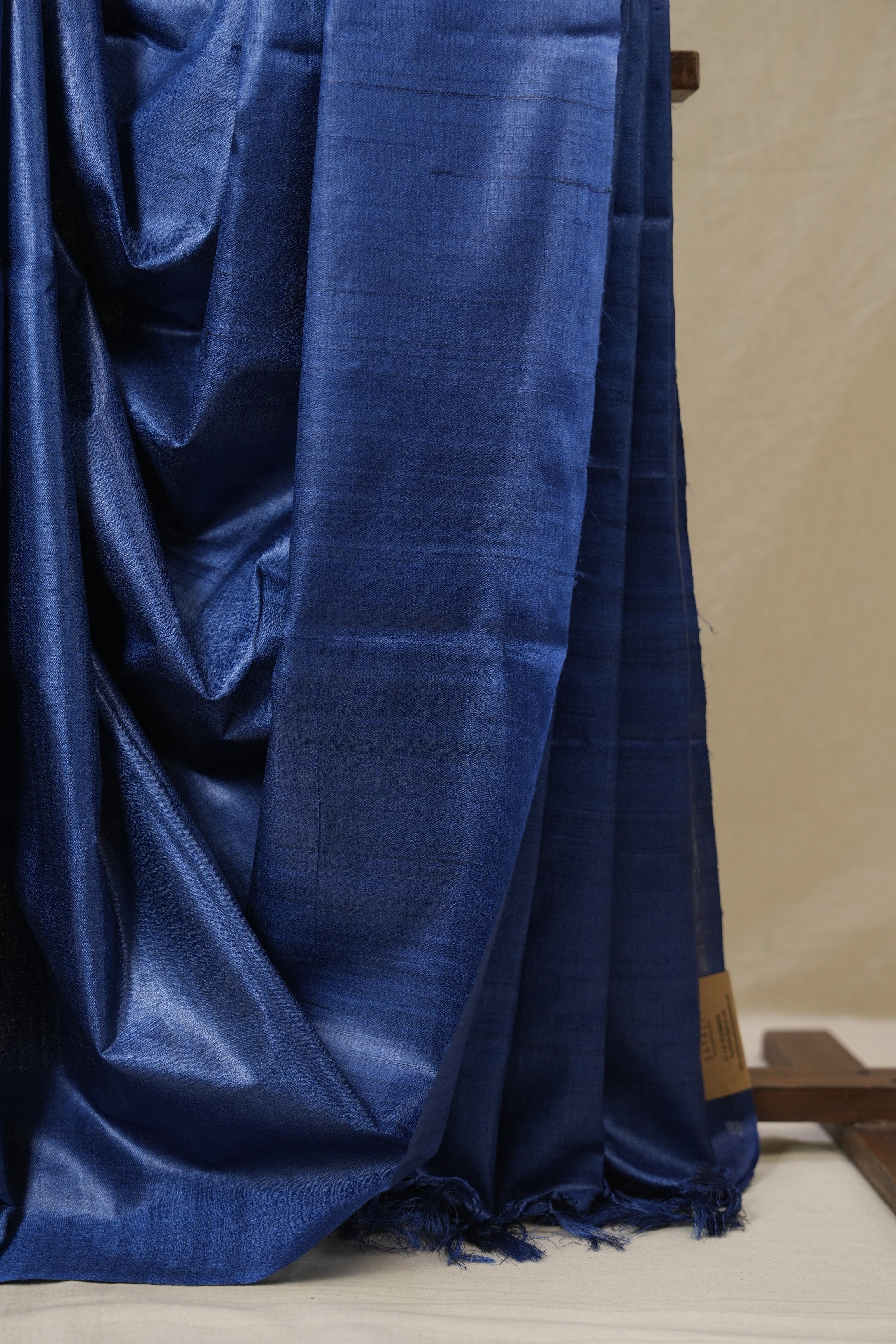Blue Tussar Silk Saree - SRBTSS1836