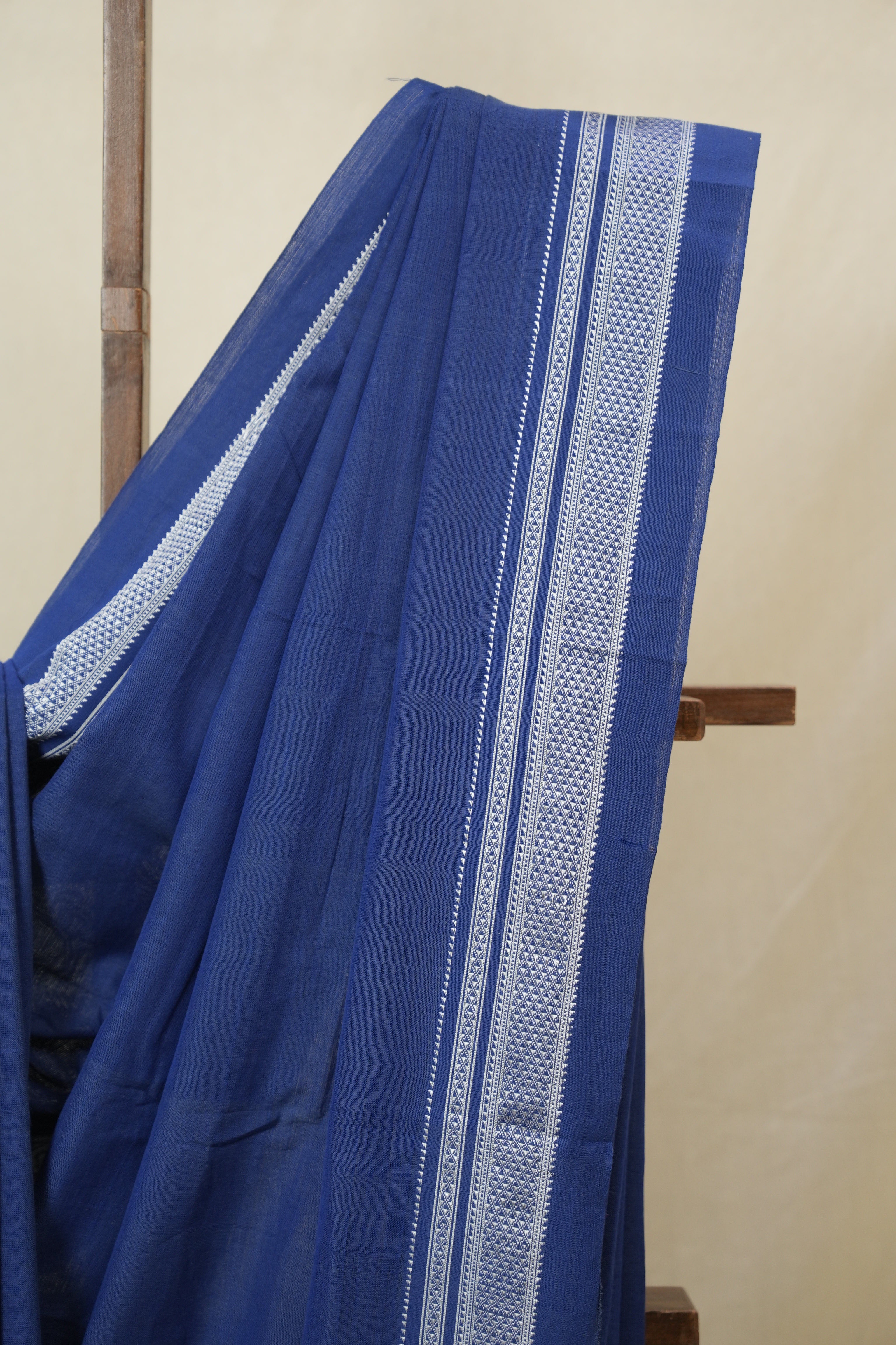 Navy Blue Pink Cotton Ilkal Saree - SRNBCIS889