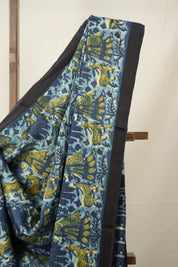 Blue HBP Modal Silk Saree - SRBMSS460