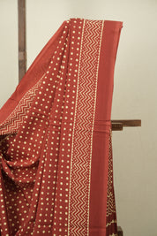 Red HBP Cotton Saree - SRRCS3567