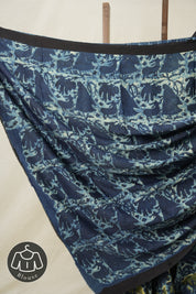 Blue HBP Modal Silk Saree - SRBMSS460