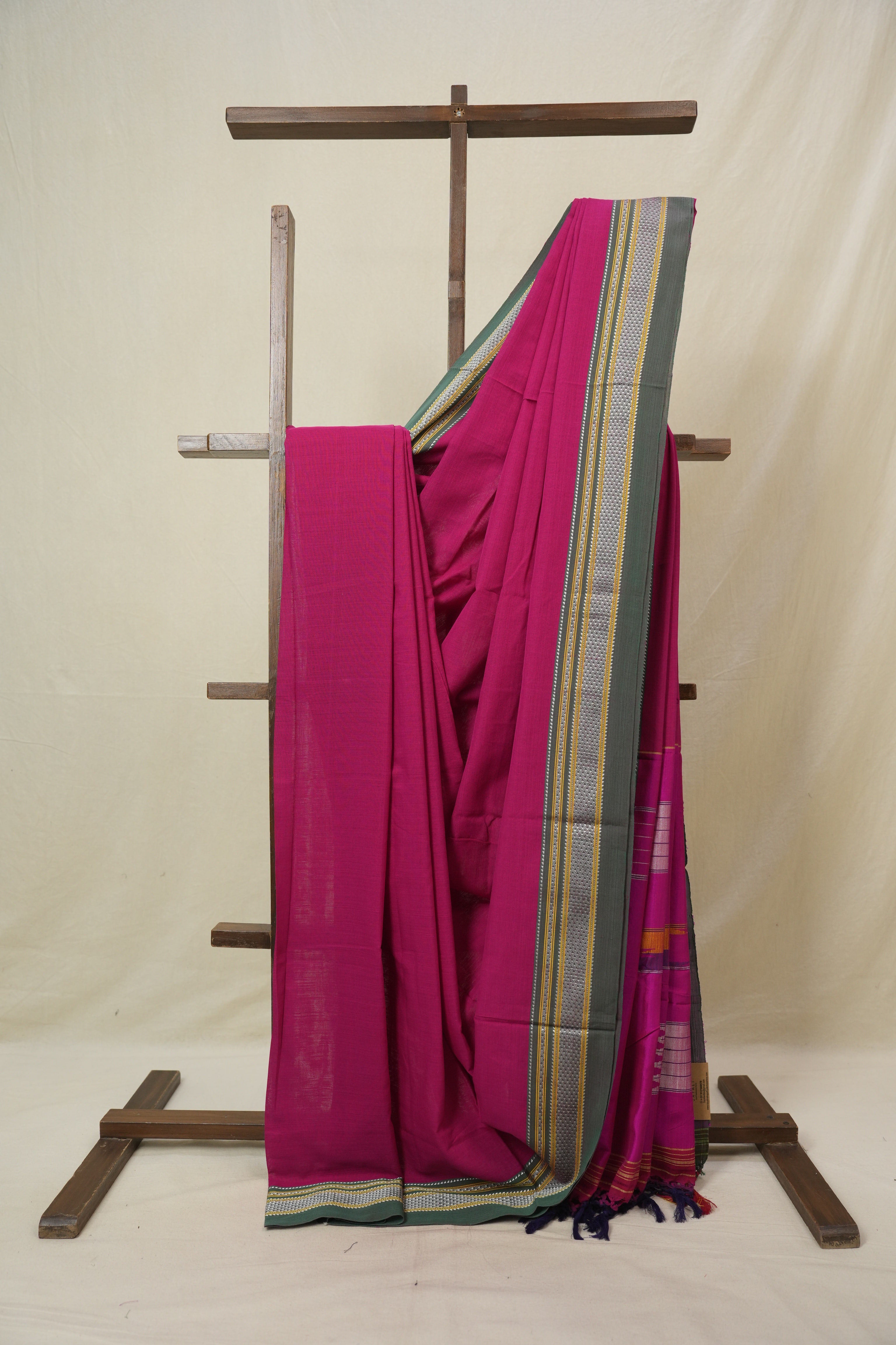 Magenta Pink Cotton Ilkal Saree - SRBCIS888