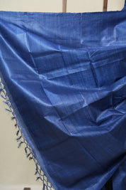 Blue Tussar Silk Saree - SRBTSS1836