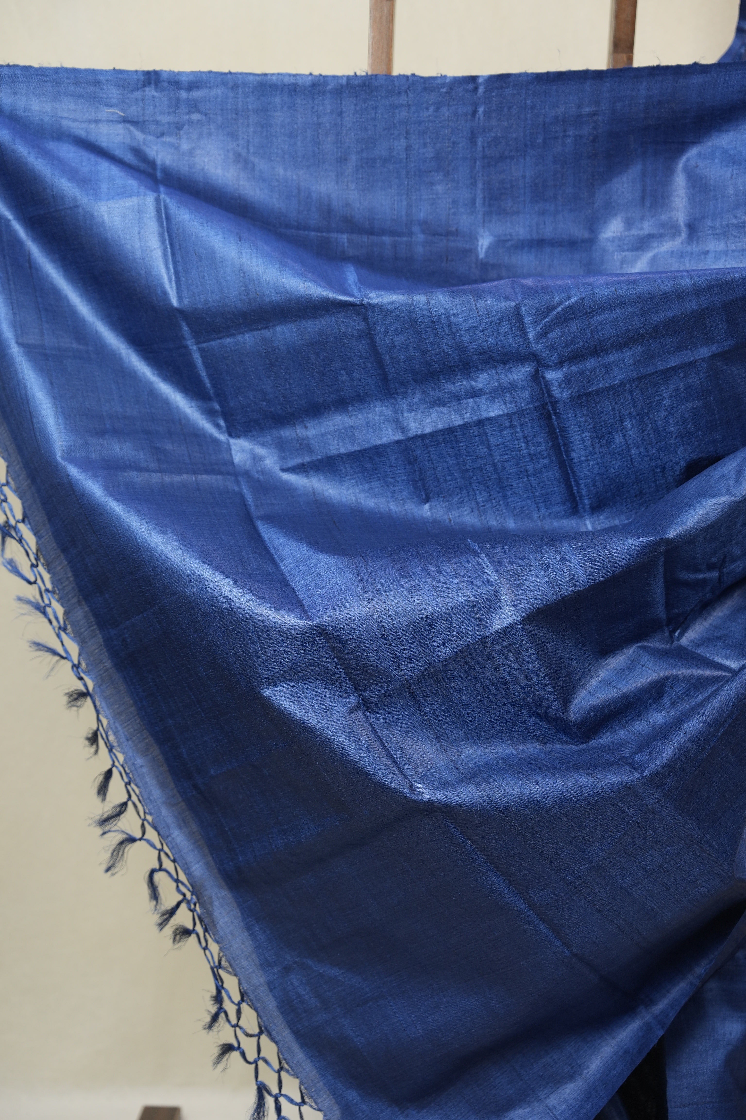 Blue Tussar Silk Saree - SRBTSS1836