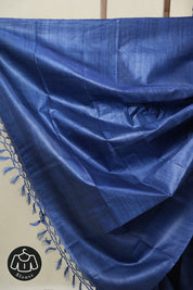 Blue Tussar Silk Saree - SRBTSS1836