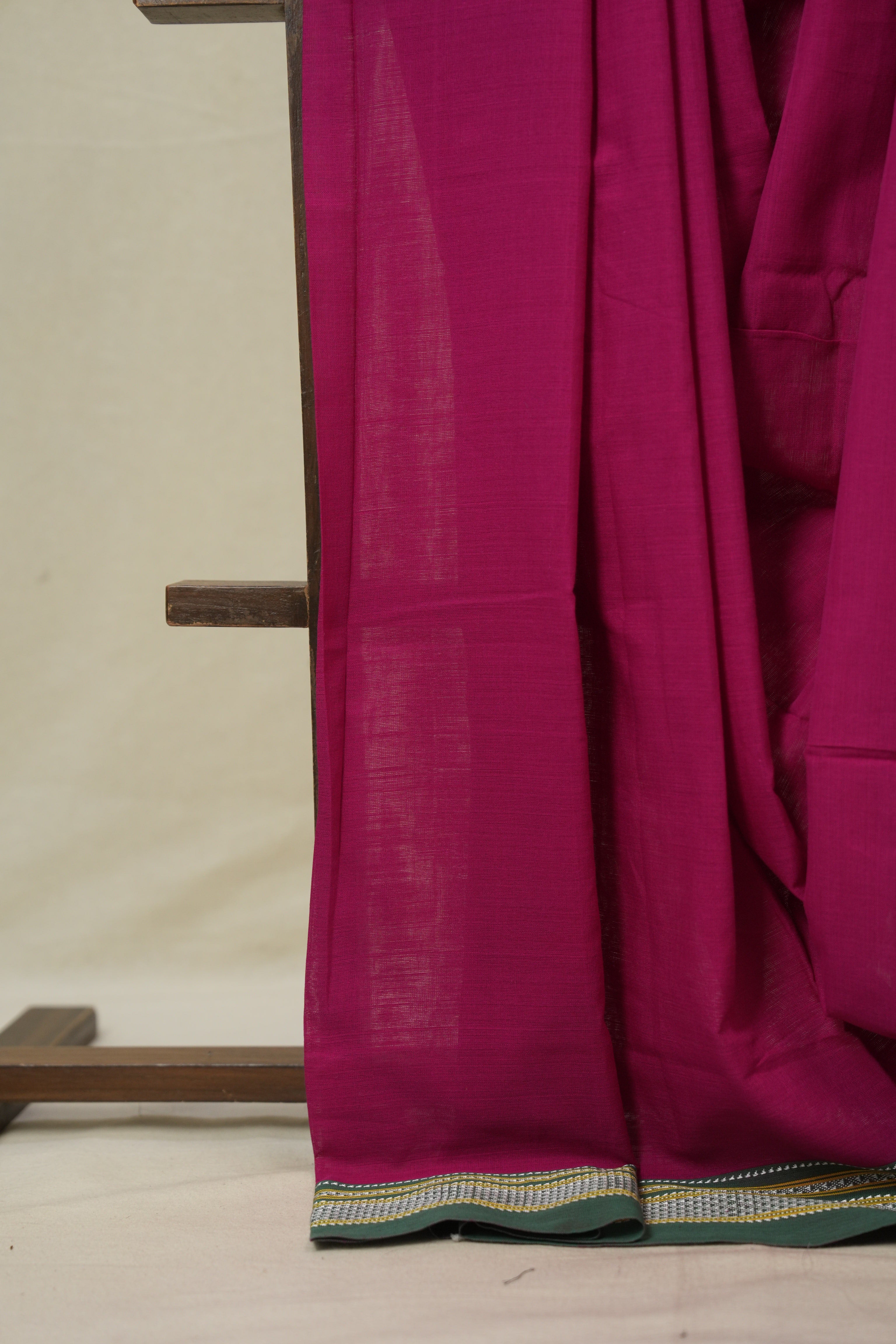 Magenta Pink Cotton Ilkal Saree - SRBCIS888