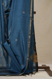 Peacock Blue Maheshwari Saree - SRPBMS959