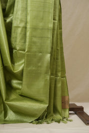 Green Tussar Silk Saree - SRGTSS1839