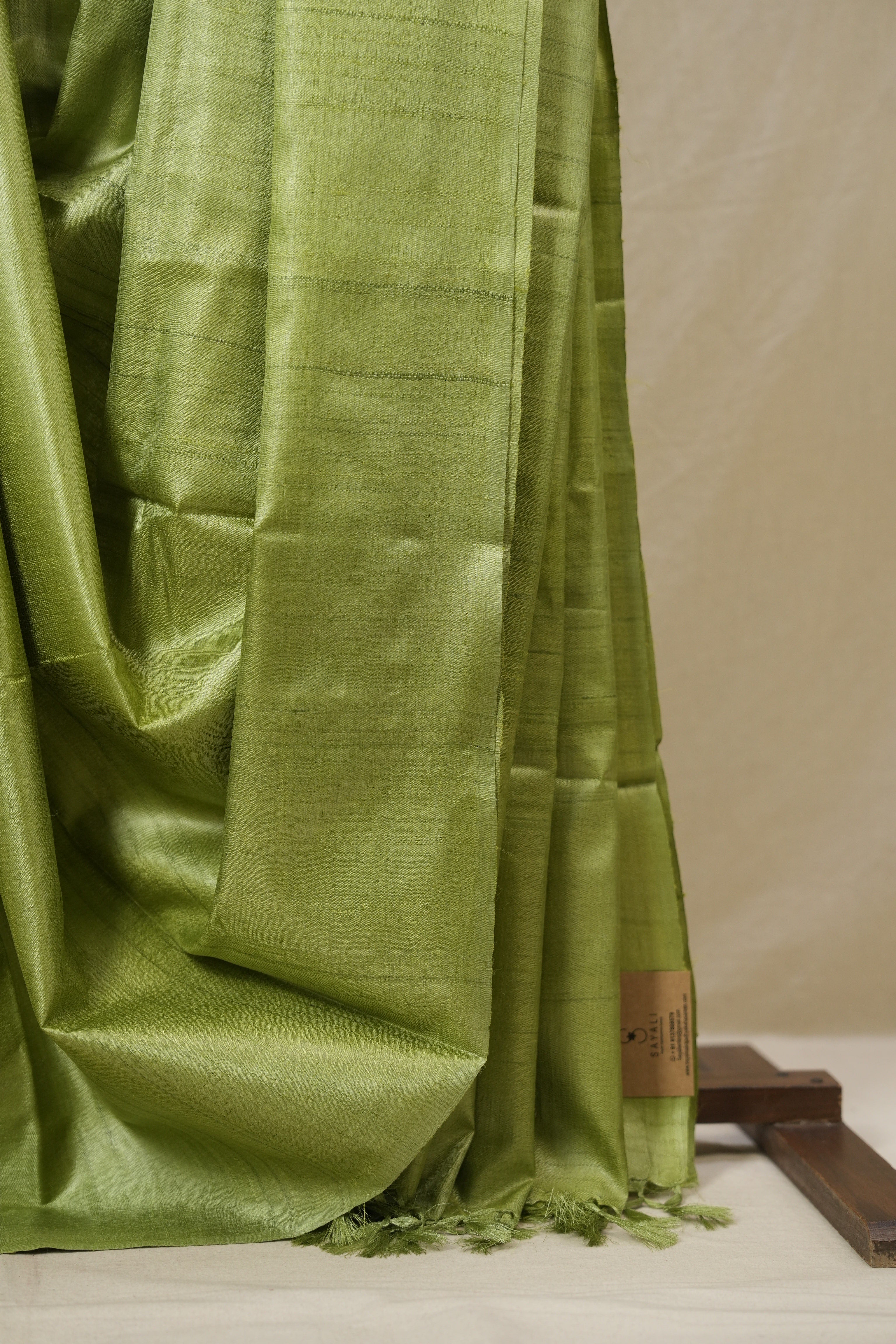 Green Tussar Silk Saree - SRGTSS1839