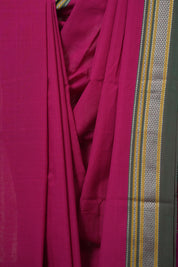 Magenta Pink Cotton Ilkal Saree - SRBCIS888