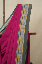 Magenta Pink Cotton Ilkal Saree - SRBCIS888