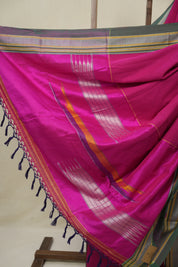 Magenta Pink Cotton Ilkal Saree - SRBCIS888