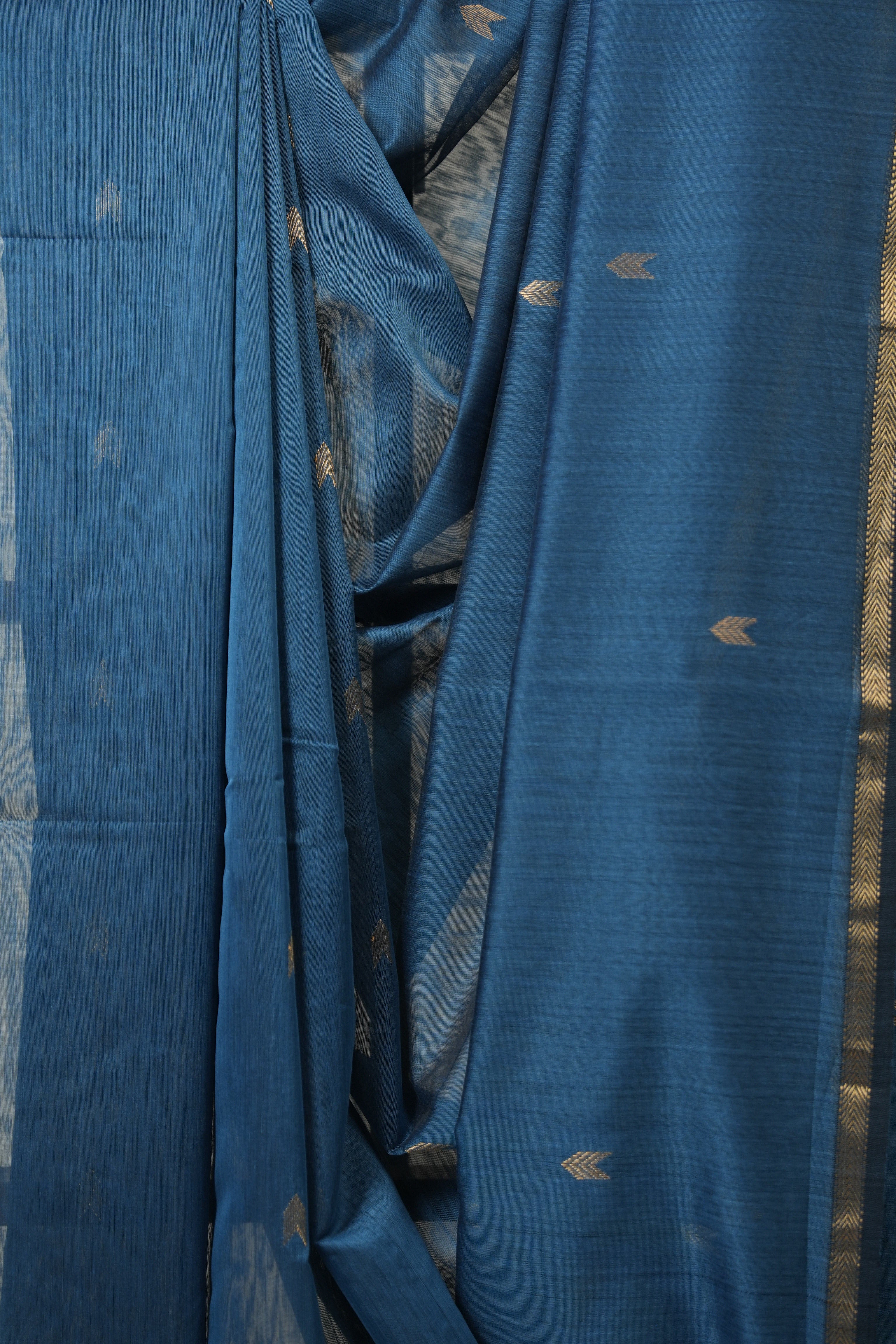Peacock Blue Maheshwari Saree - SRPBMS959