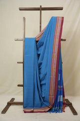 Blue Cotton Ilkal Saree - SRBCIS887