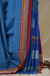 Blue Cotton Ilkal Saree - SRBCIS887