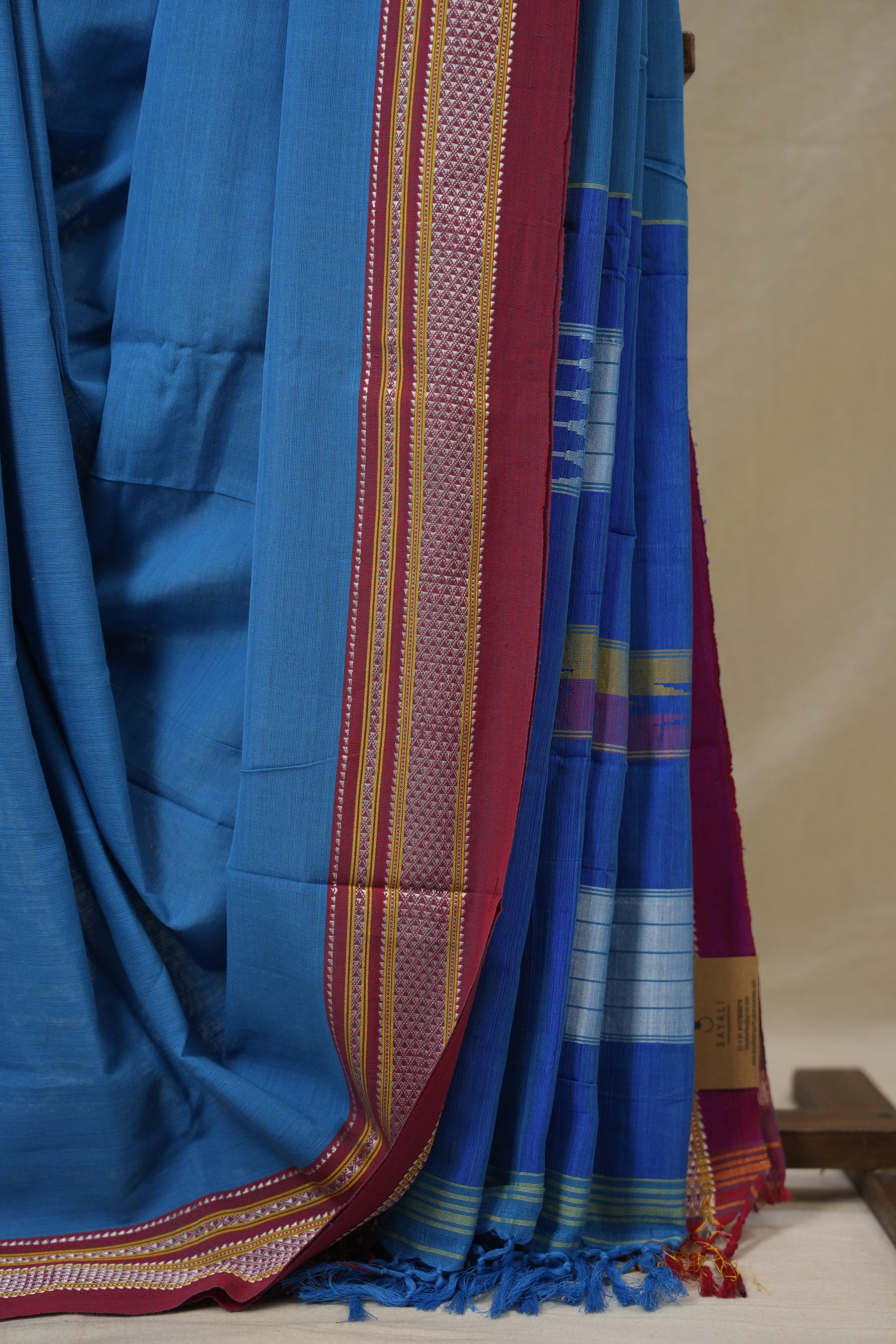 Blue Cotton Ilkal Saree - SRBCIS887
