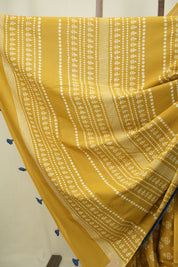 Mustard HBP Cotton Saree - SRMCS3566