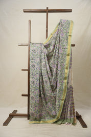 Light Green HBP Cotton Silk Saree With Maheshwari Border - SRLGCSS1310
