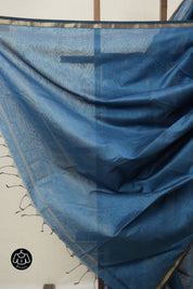 Peacock Blue Maheshwari Saree - SRPBMS959