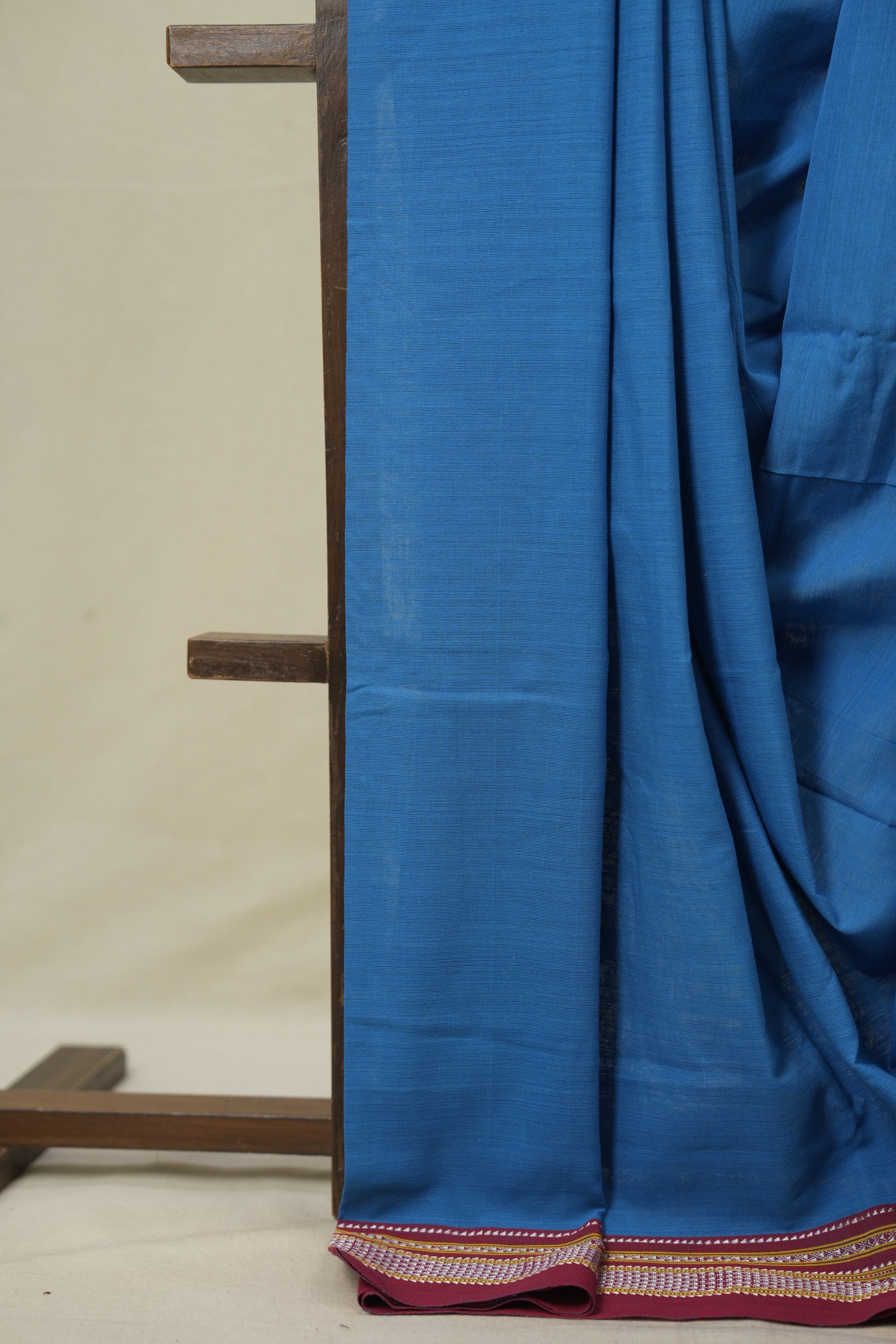 Blue Cotton Ilkal Saree - SRBCIS887
