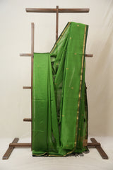 Green Maheshwari Saree - SRGMS953