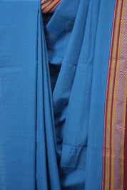 Blue Cotton Ilkal Saree - SRBCIS887