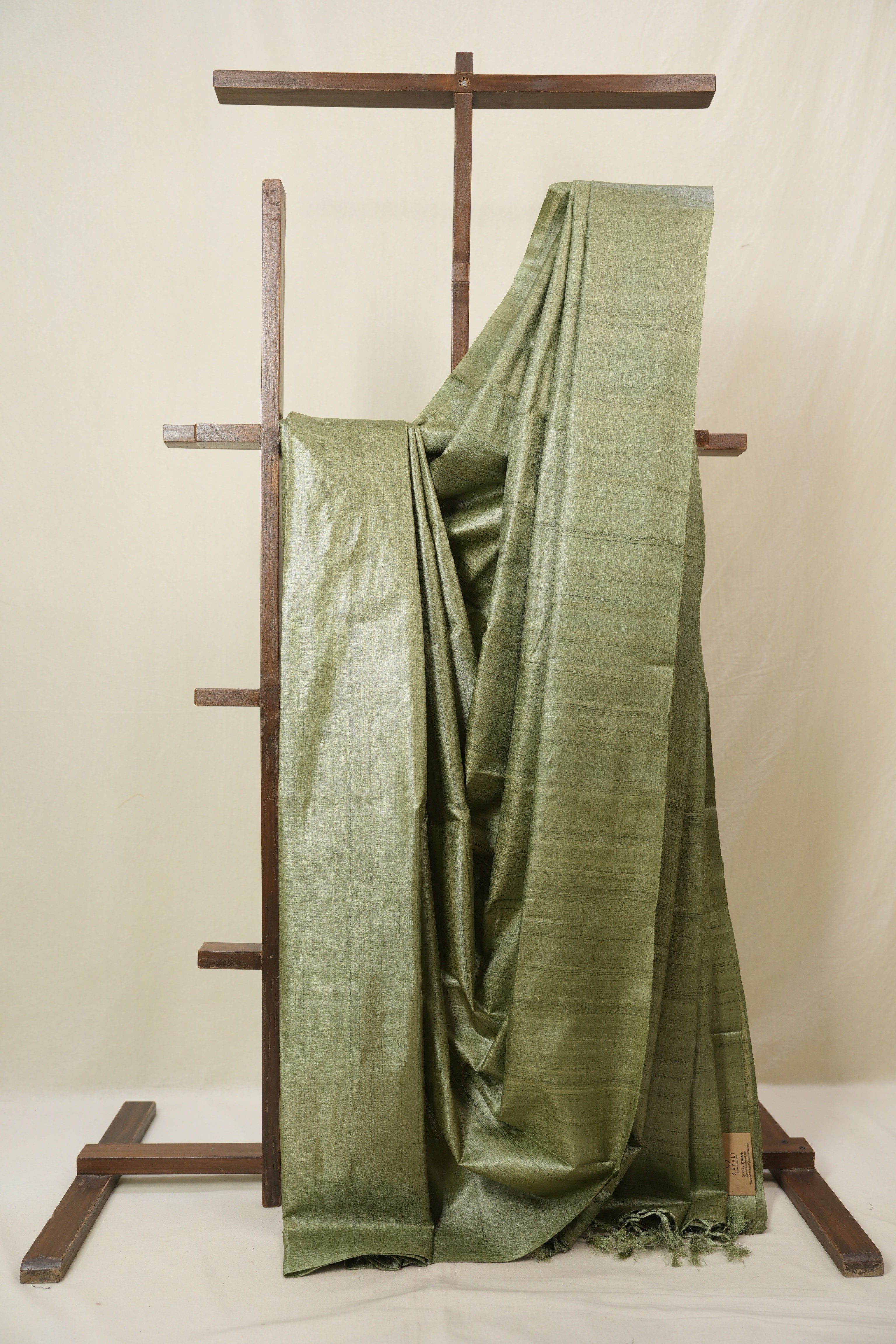 Green Tussar Silk Saree - SRGTSS1837