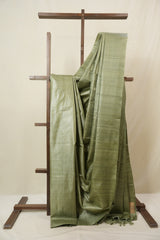 Green Tussar Silk Saree - SRGTSS1837