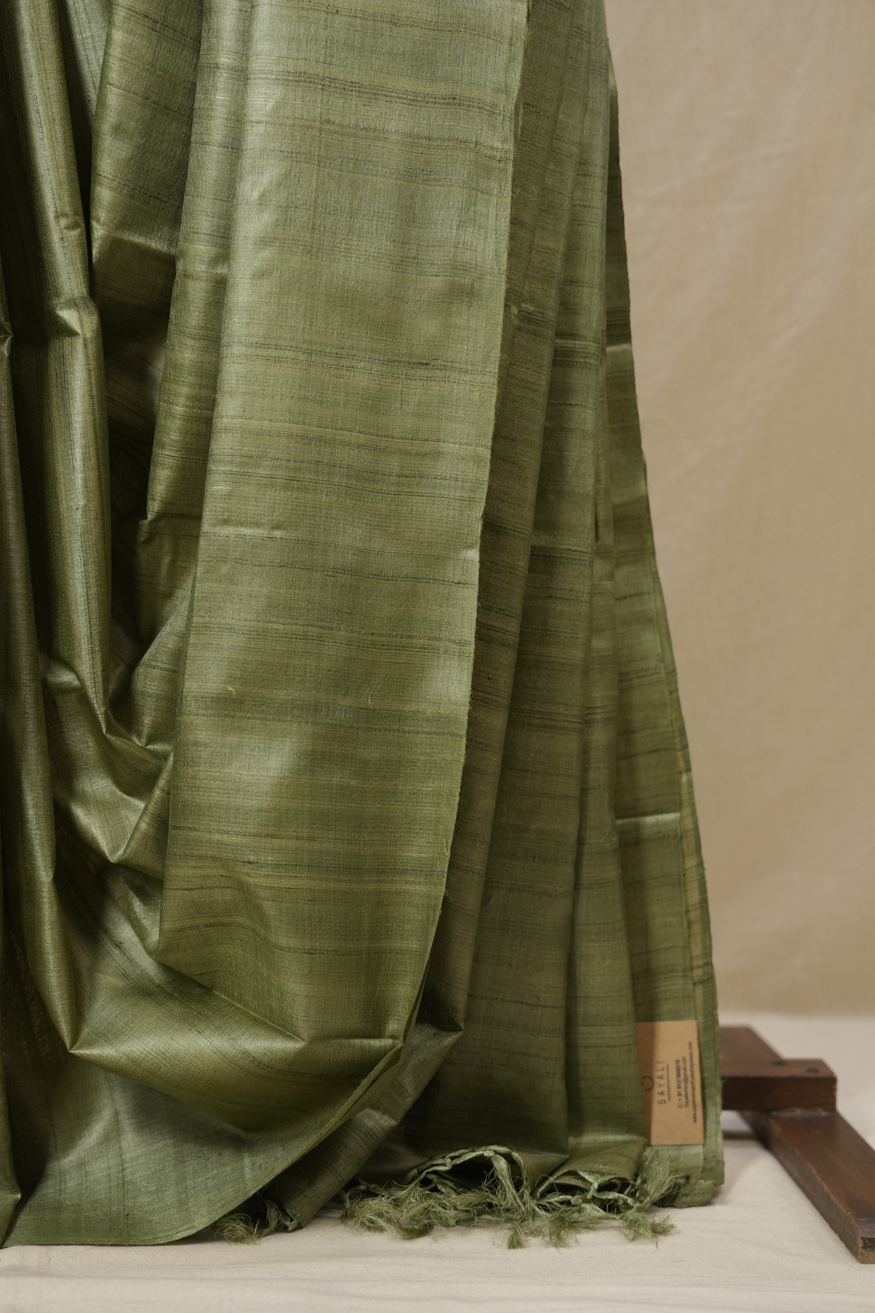 Green Tussar Silk Saree - SRGTSS1837