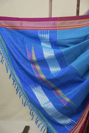 Blue Cotton Ilkal Saree - SRBCIS887