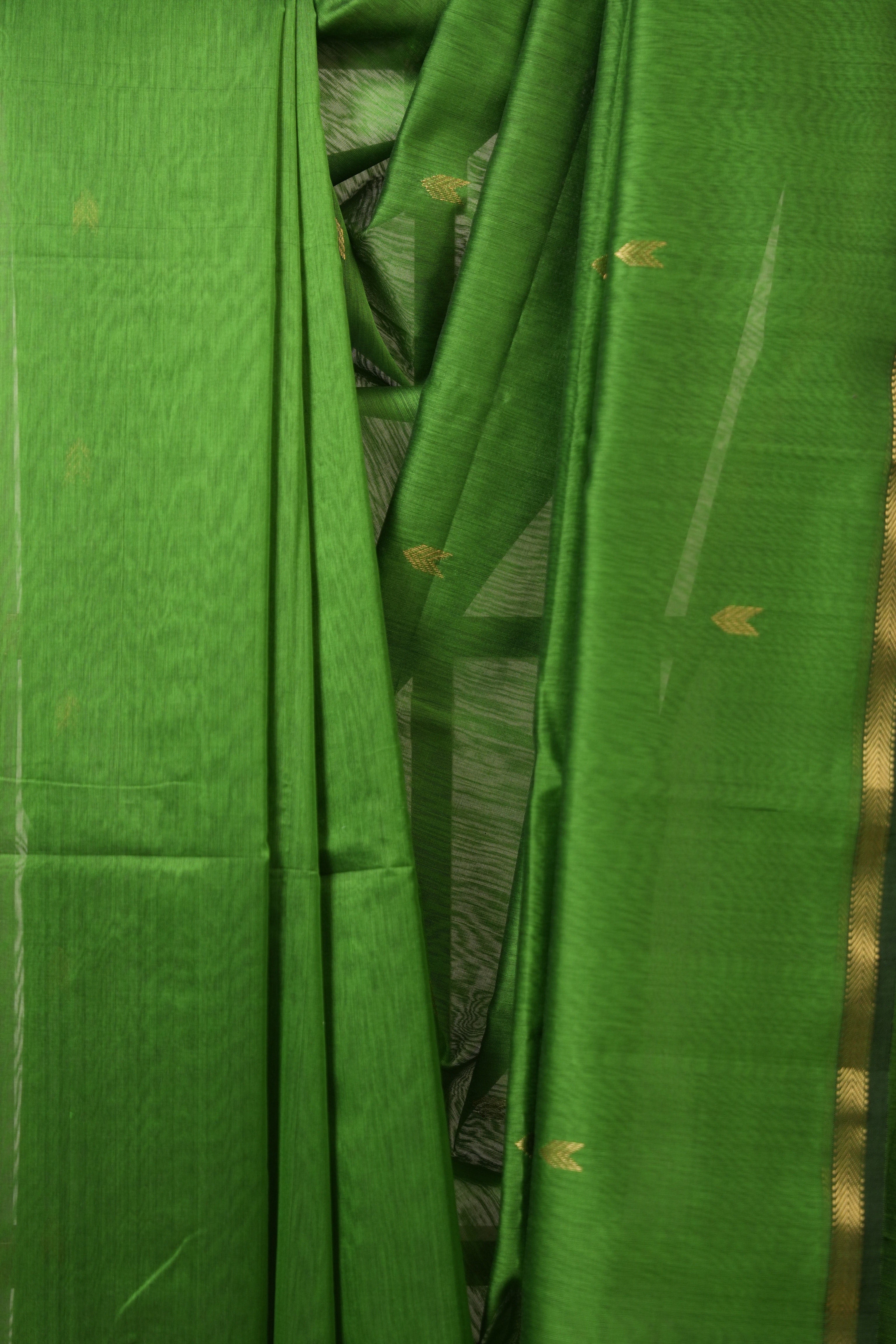 Green Maheshwari Saree - SRGMS953