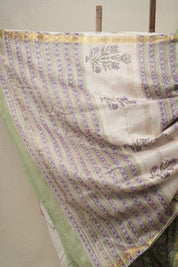 Light Green HBP Cotton Silk Saree With Maheshwari Border - SRLGCSS1310