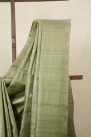 Green Tussar Silk Saree - SRGTSS1837