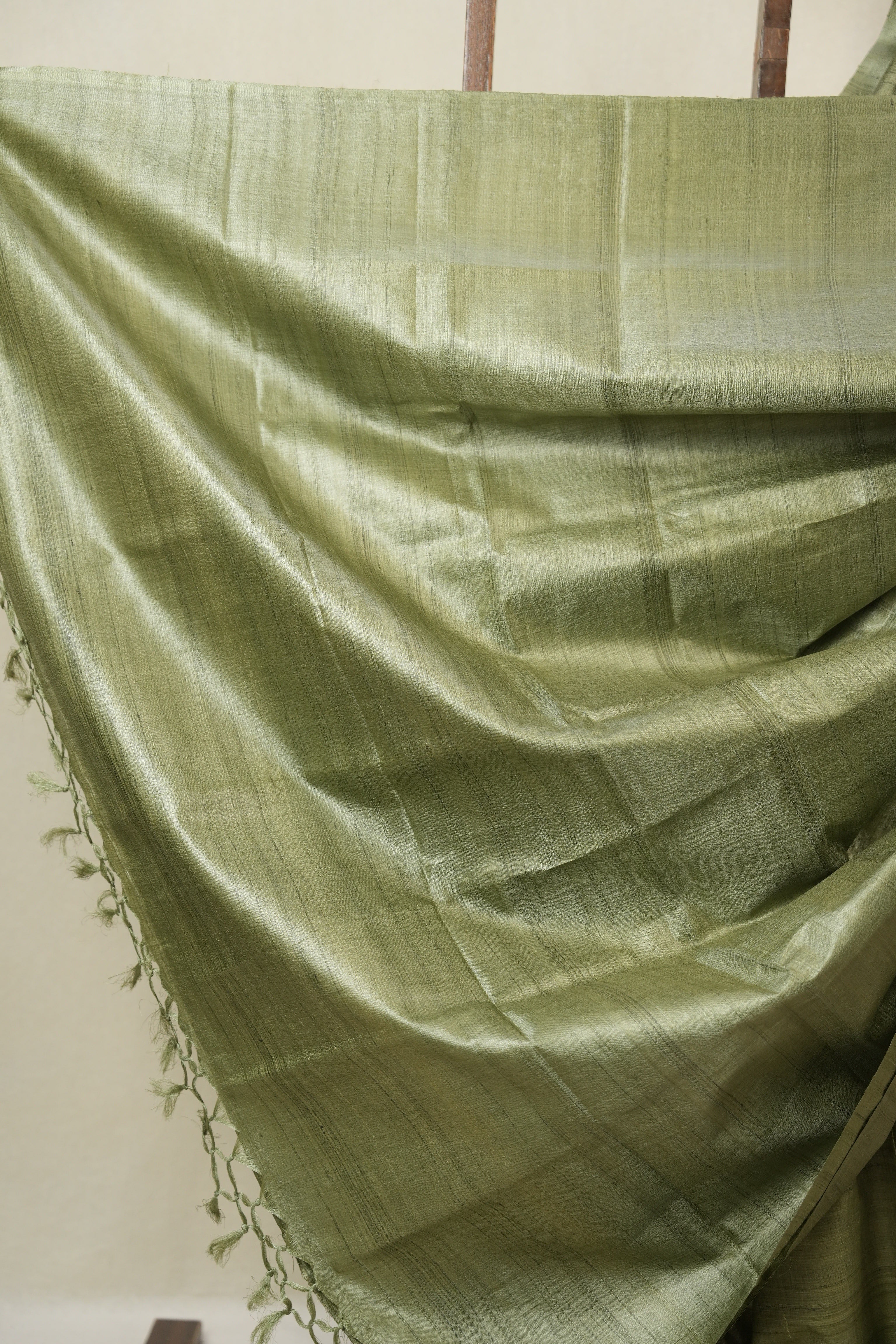 Green Tussar Silk Saree - SRGTSS1837