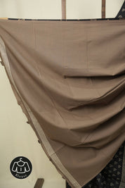 Black HBP Cotton Saree - SRBCS3565
