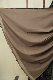 Black HBP Cotton Saree - SRBCS3565